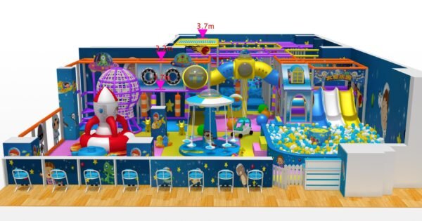 太空主题 260平方 (2) High Altitude Indoor Sport Playground Unisex Indoor Adventure Playground OEM