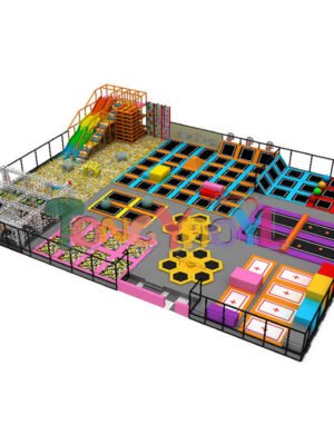 Reliable Indoor Commercial Trampoline Equipment 15FT Indoor Play Area With Trampoline
