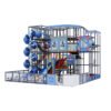 90 Squares Custom Indoor Playground Multi Level Indoor Playground Maze Rocket Theme