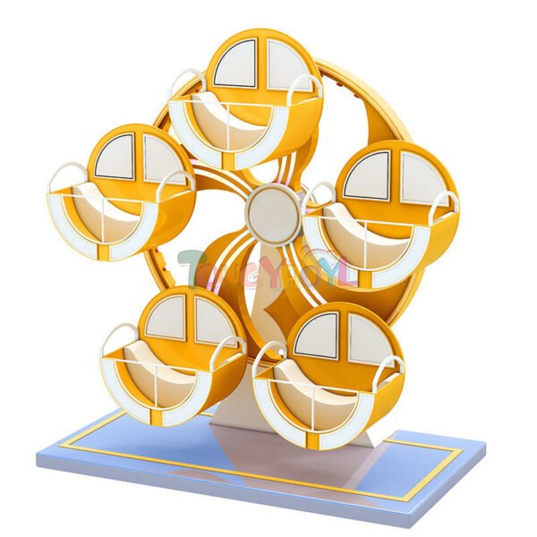 Custom Soft Play Equipment Orange Miniature Ferris Wheel Commercial