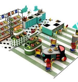 Supermarket Role Play House CE Approved Indoor Childrens Playground Equipment